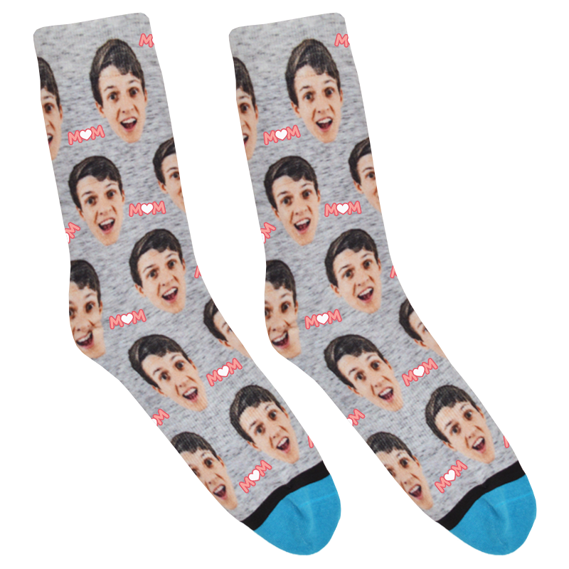 Custom Heart Mom Socks