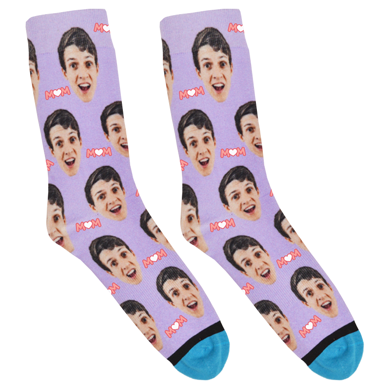 Custom Heart Mom Socks