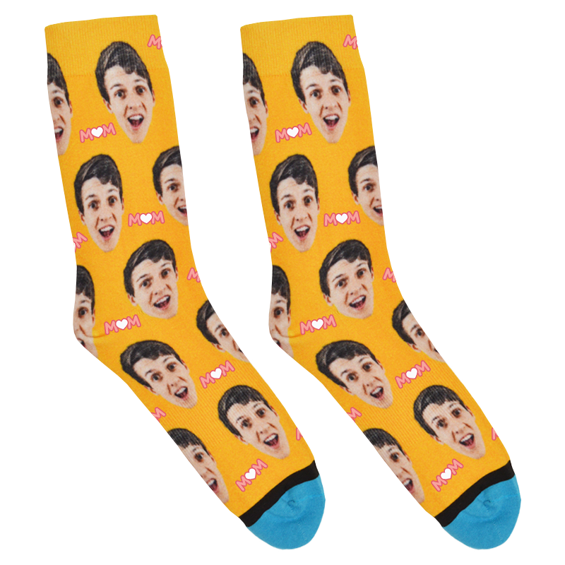 Custom Heart Mom Socks