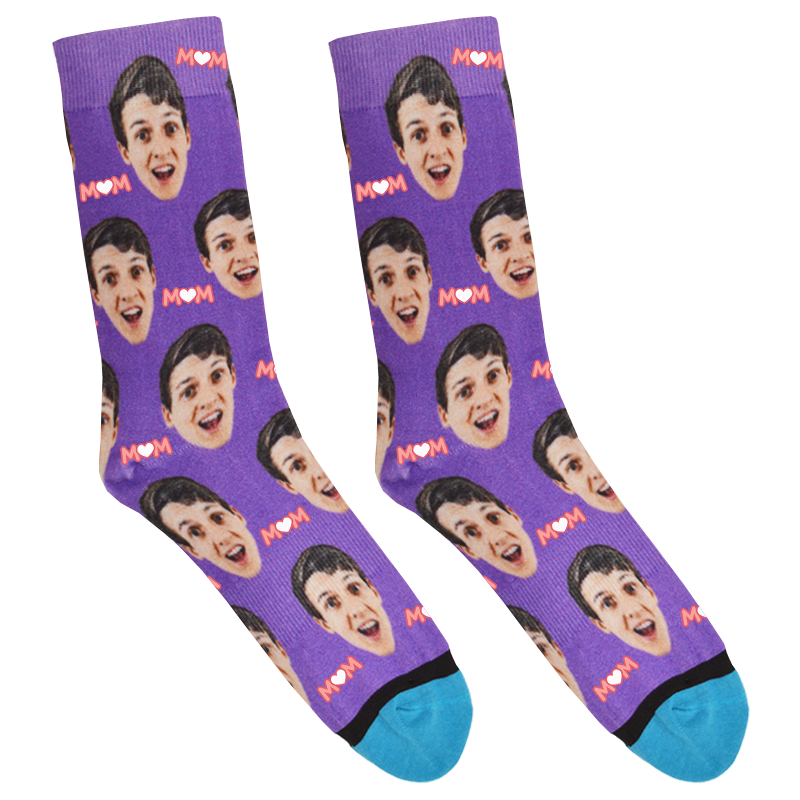 Custom Heart Mom Socks