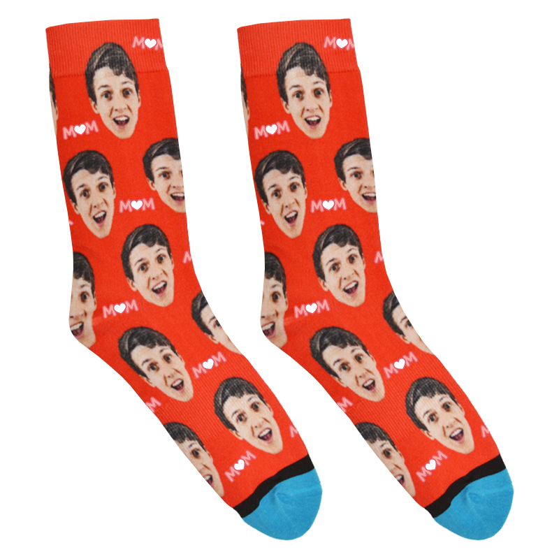 Custom Heart Mom Socks
