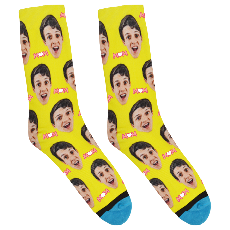 Custom Heart Mom Socks