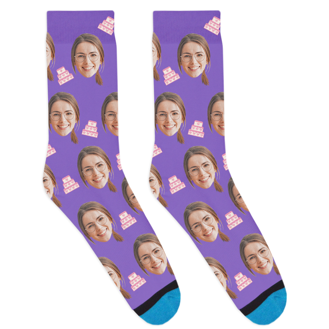 Custom Wedding Cake Socks