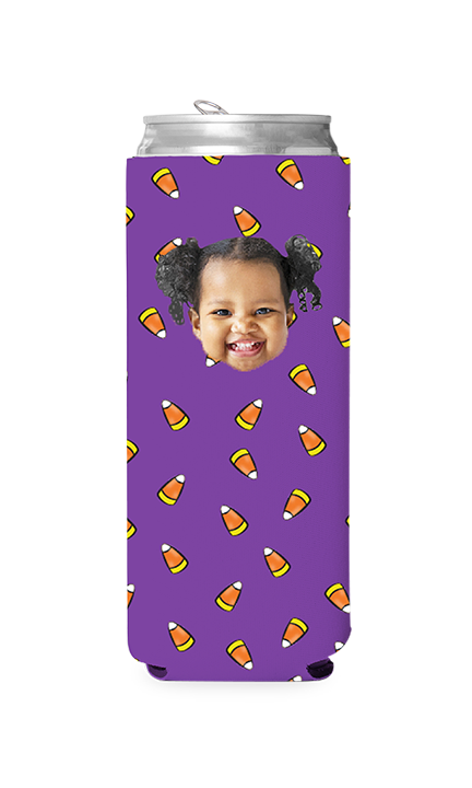 Custom Candy Corn Can Cooler