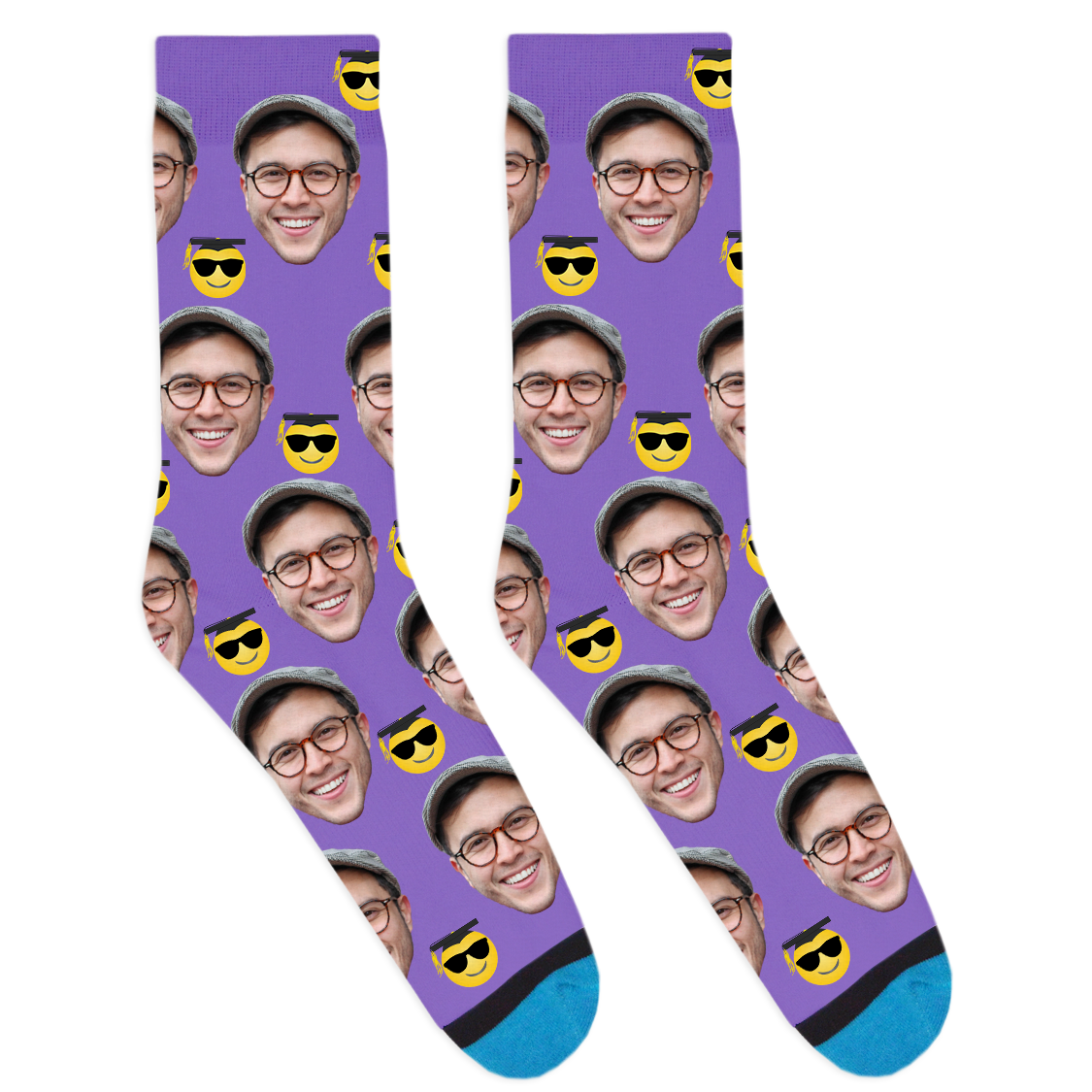 Custom Graduation Emoji Socks