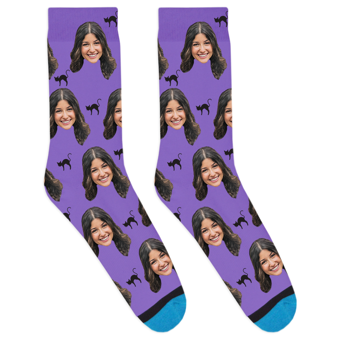 Custom Black Cat Socks