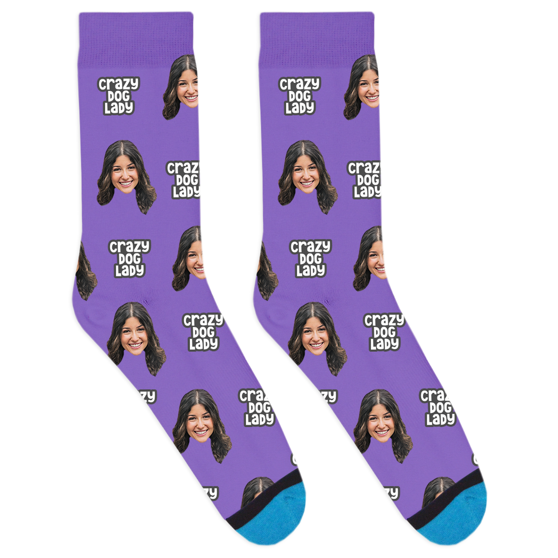 Custom Crazy Dog Lady Socks