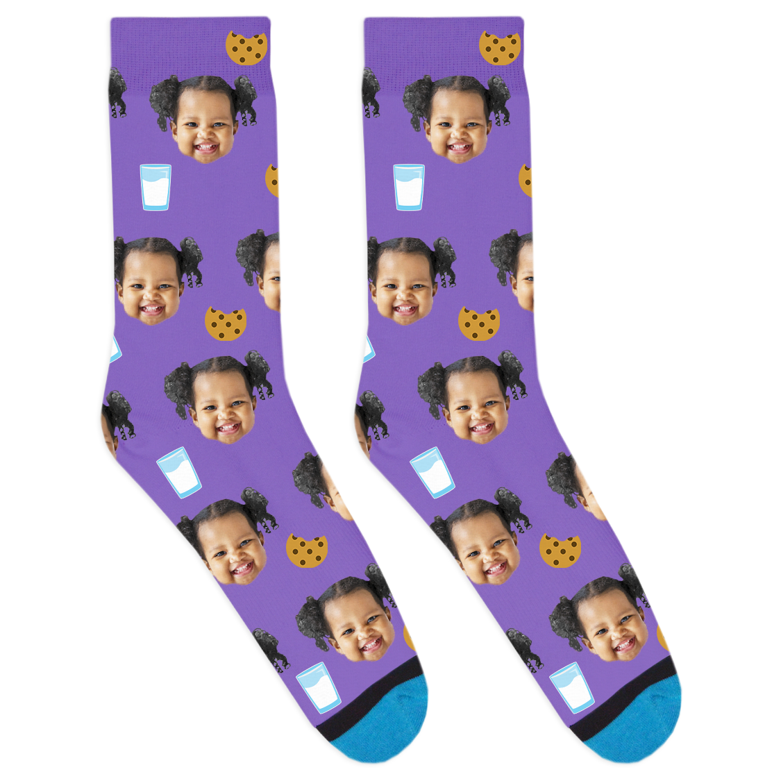 Custom Cookies and Milk Socks