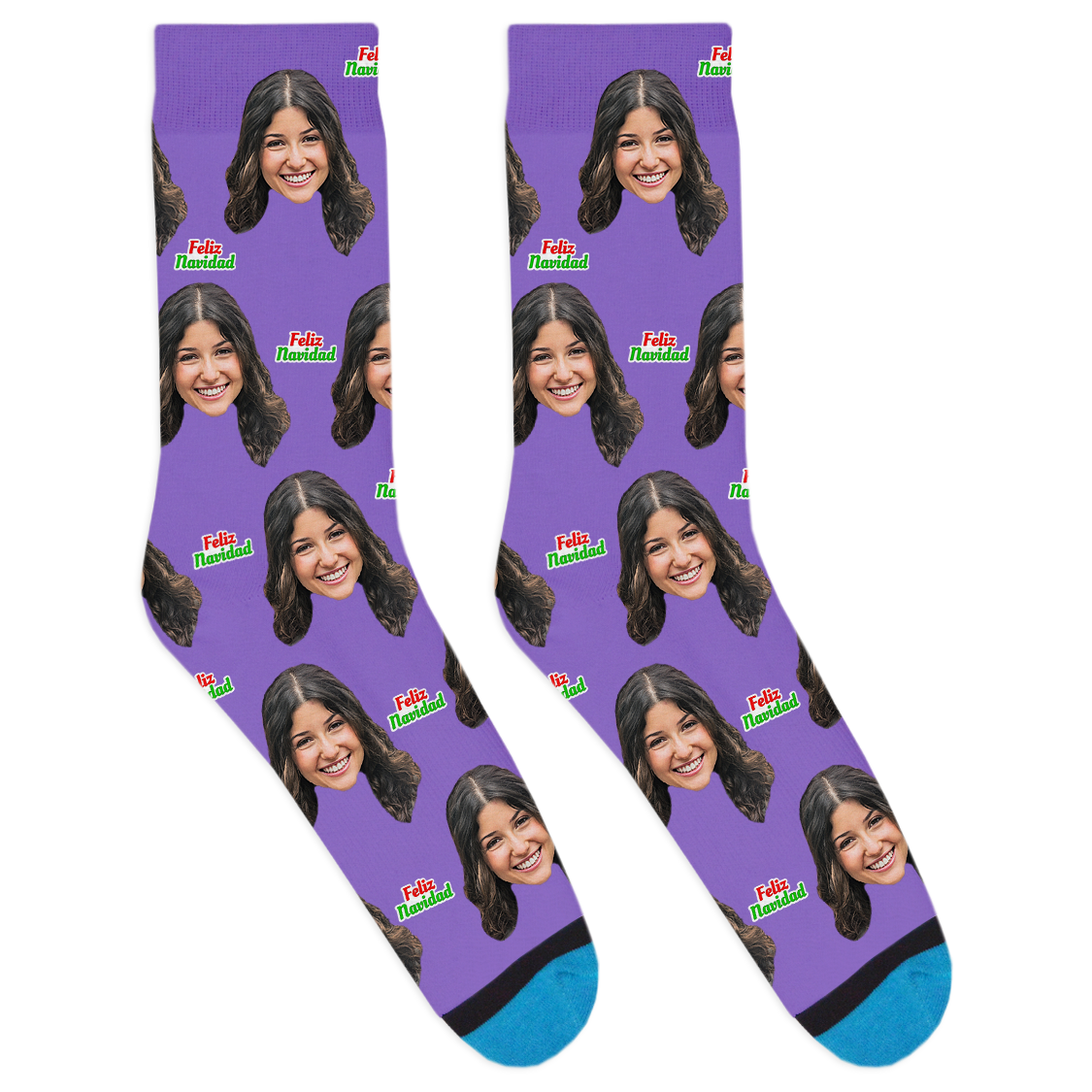 Custom Feliz Navidad Socks