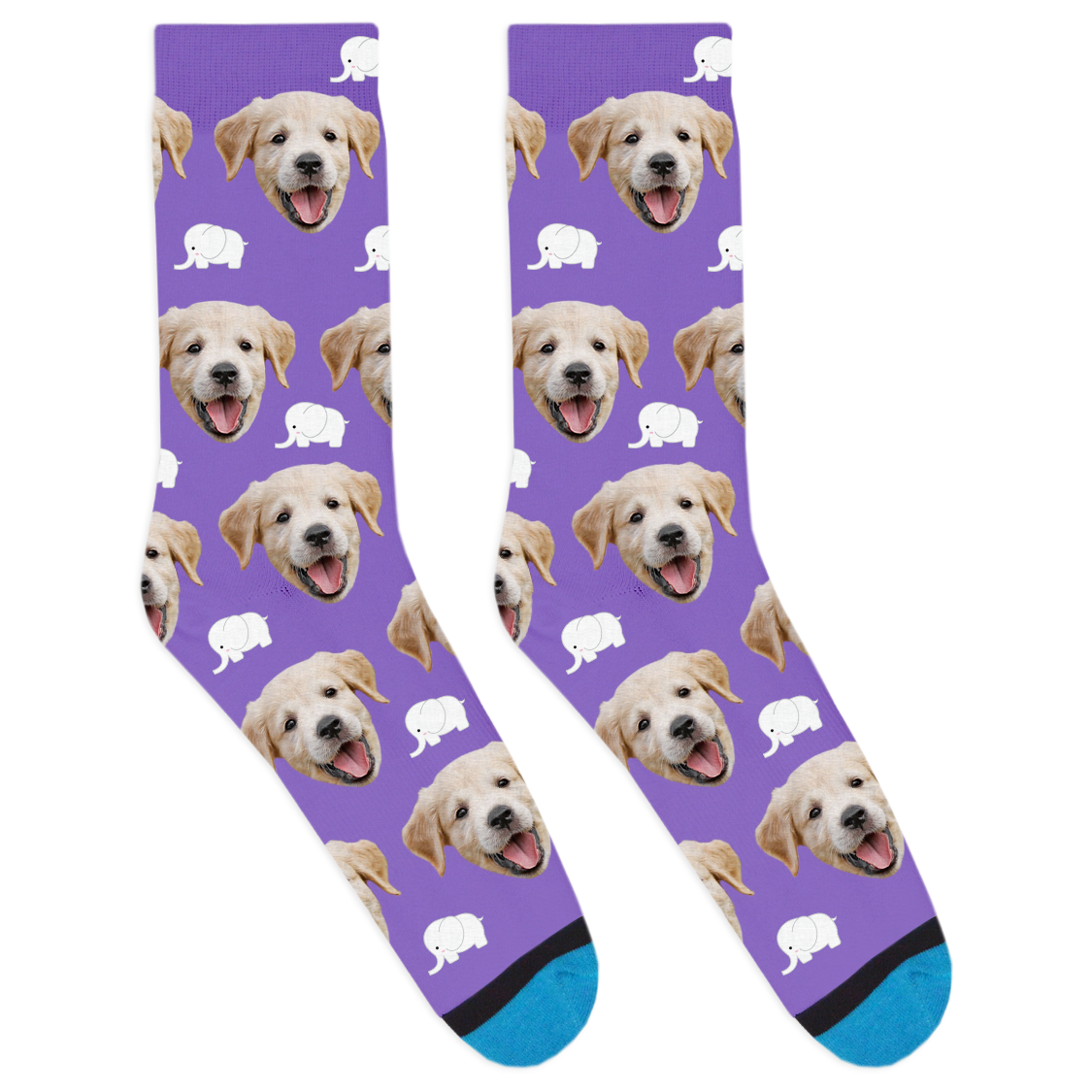 Custom White Elephant Socks