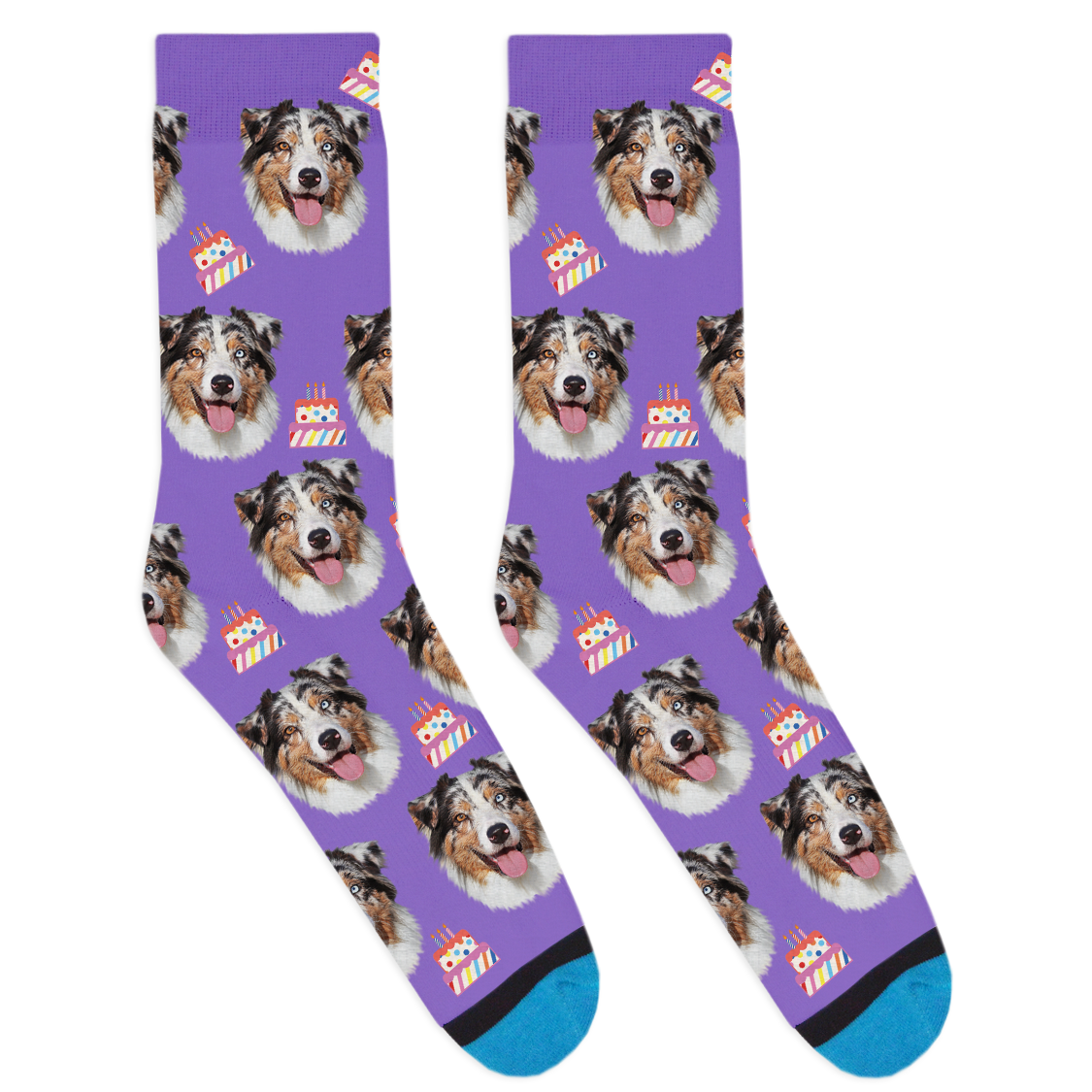 Custom Birthday Cake Socks