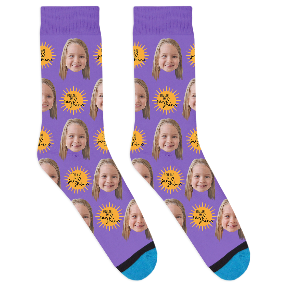 Custom You Are My Sunshine Socks