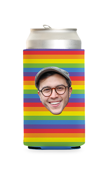 Custom Rainbow Can Cooler