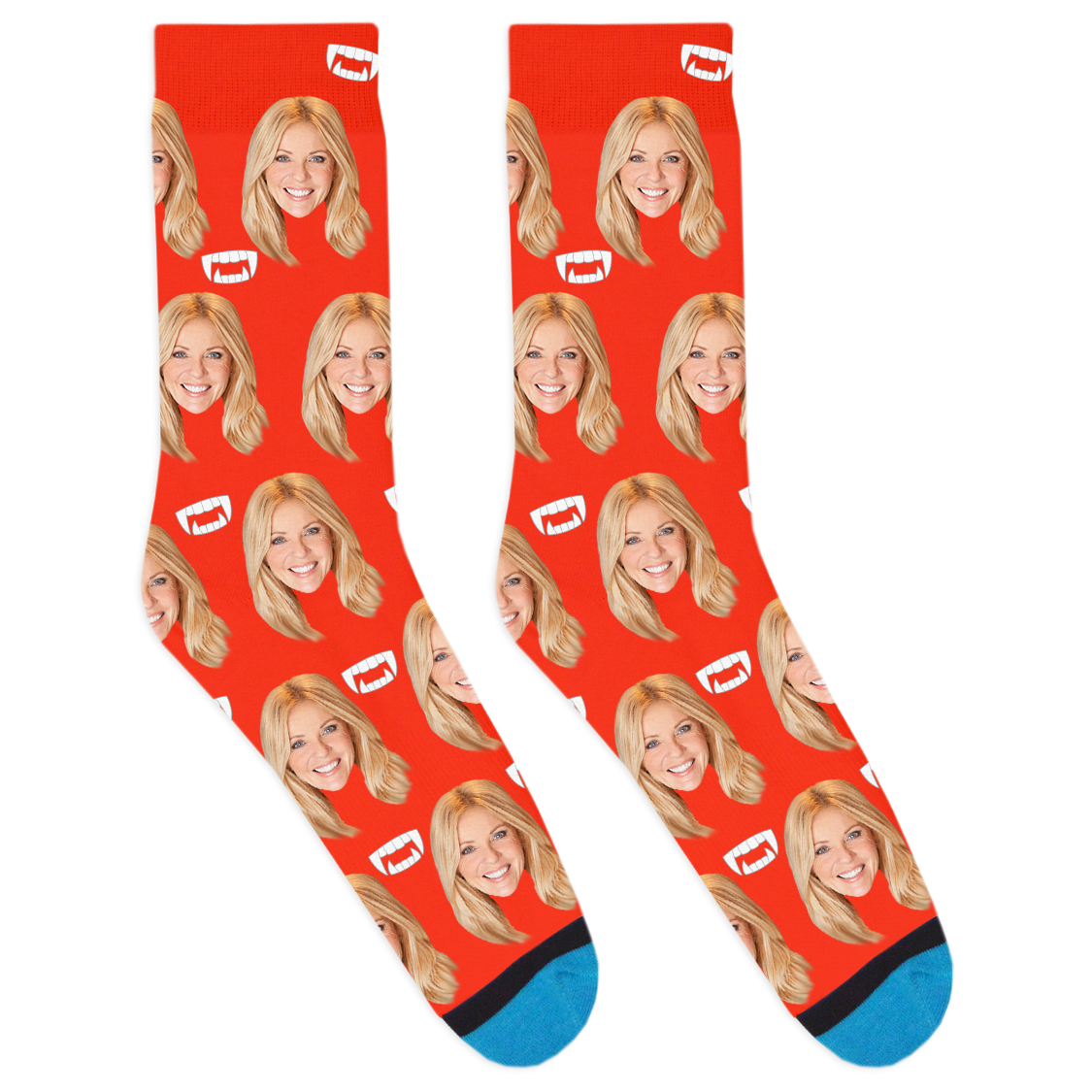 Custom Vampire Fang Socks