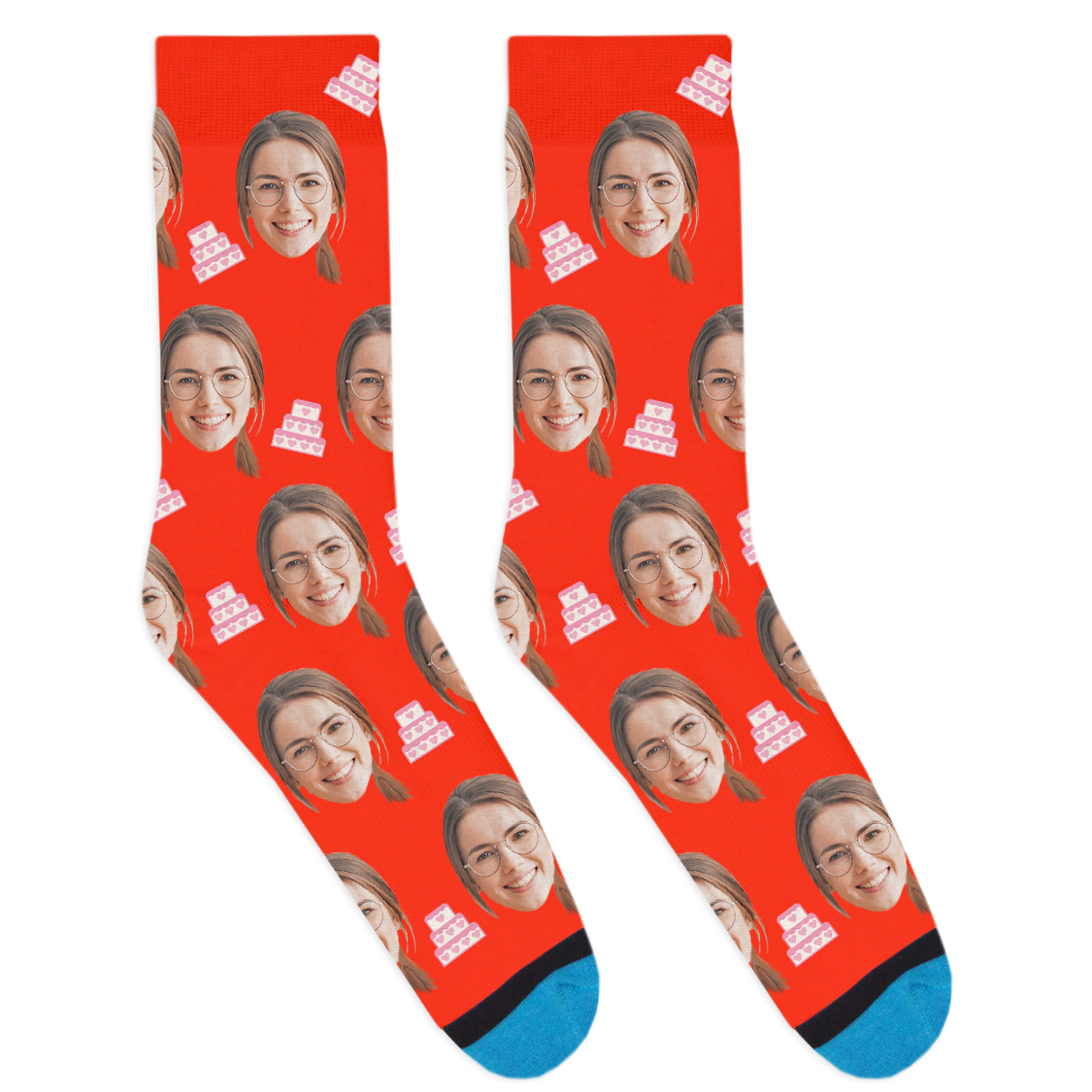 Custom Wedding Cake Socks