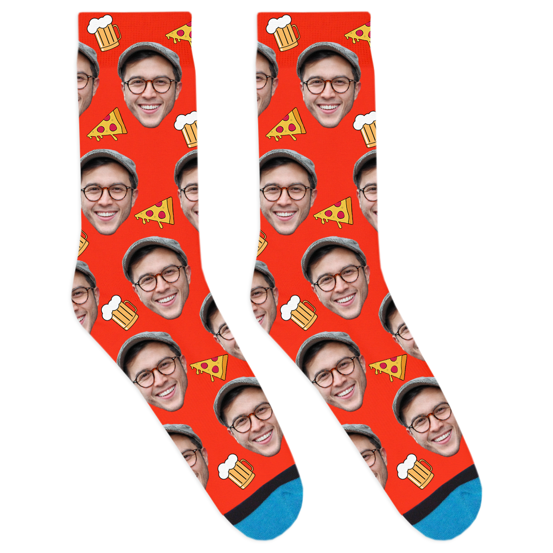 Custom Beer and Pizza Socks