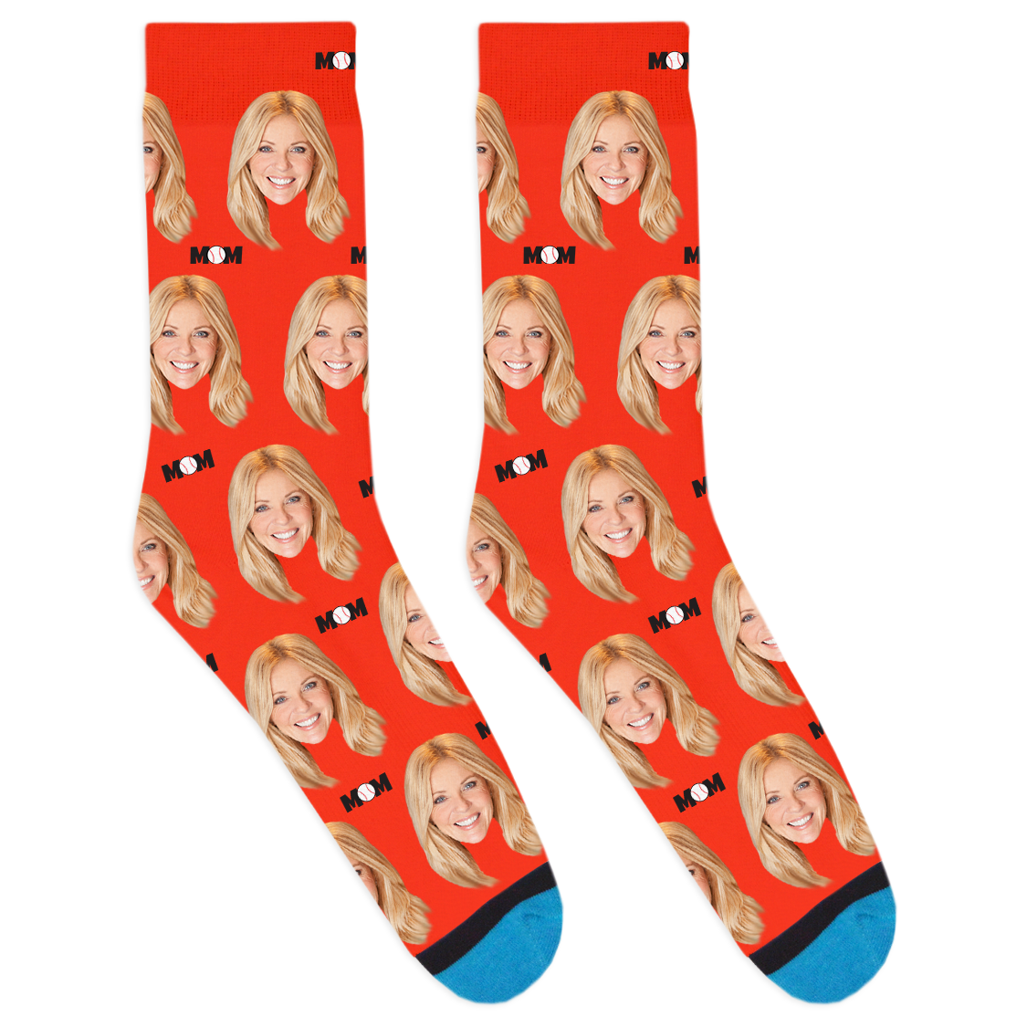 Custom Baseball Mom Socks