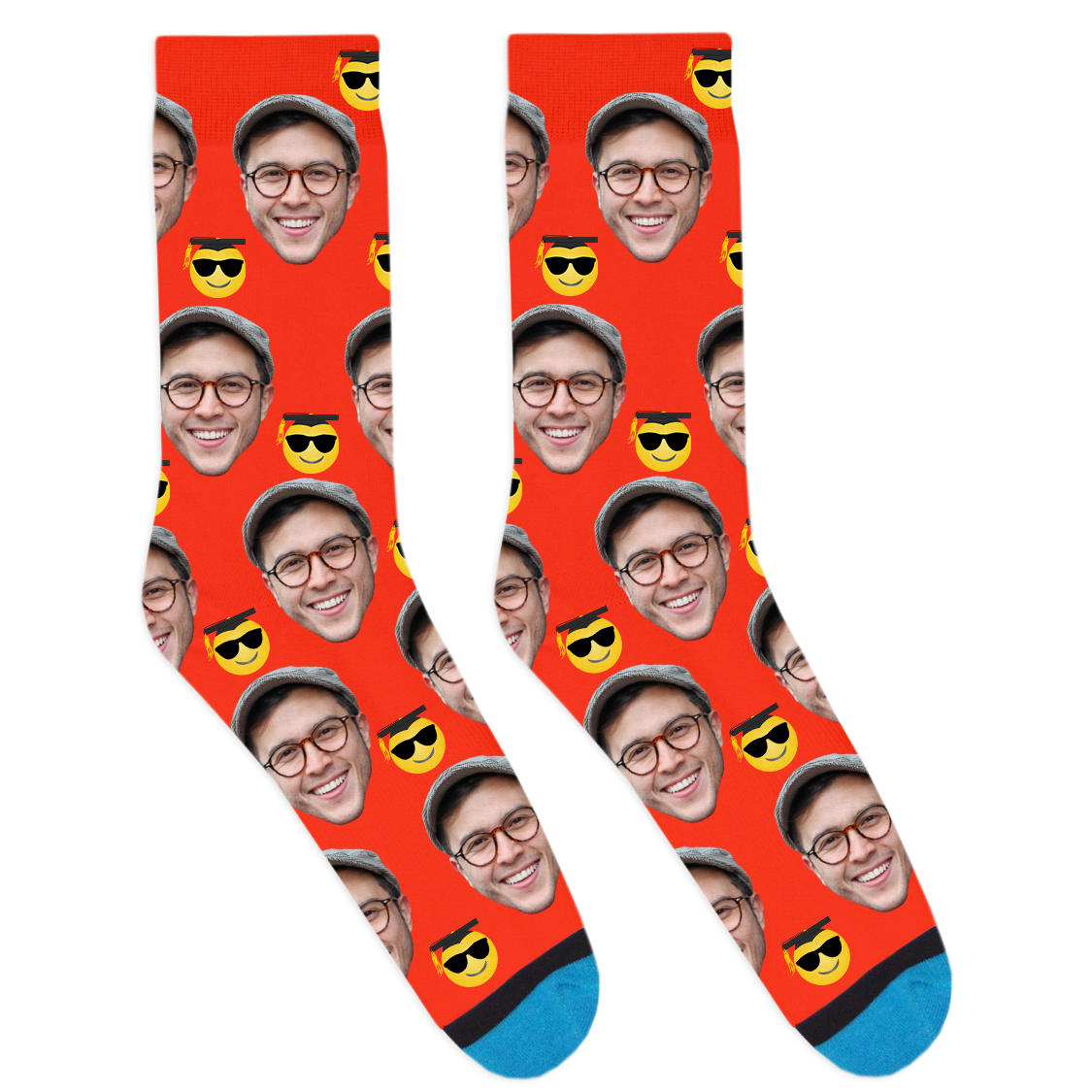 Custom Graduation Emoji Socks