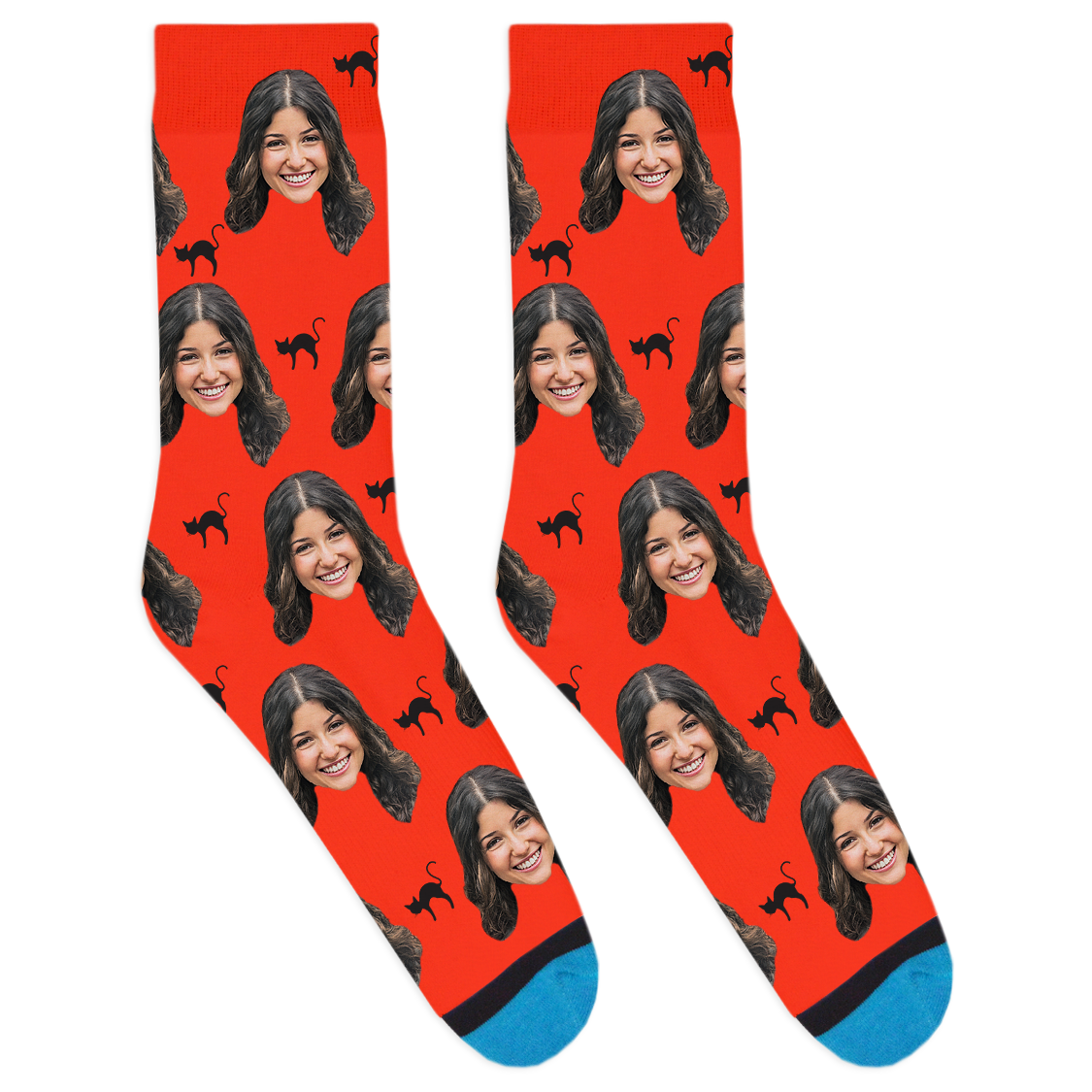 Custom Black Cat Socks