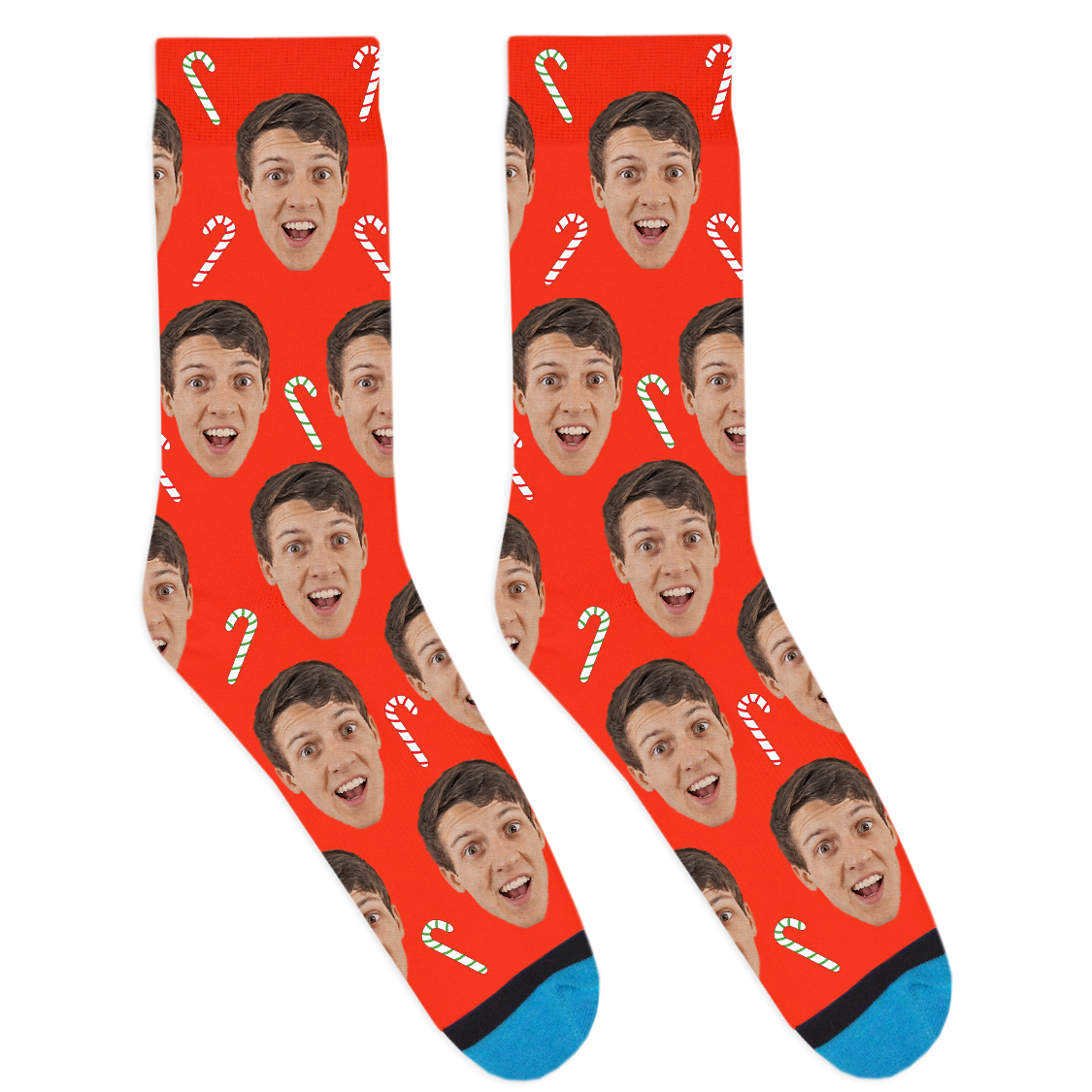 Custom Candy Cane Socks