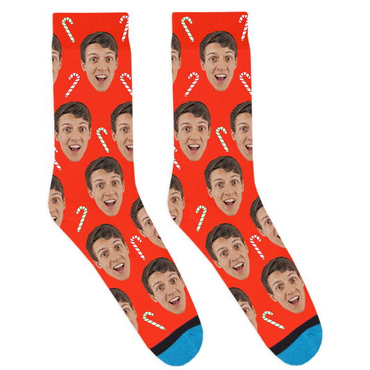 Custom Candy Cane Socks