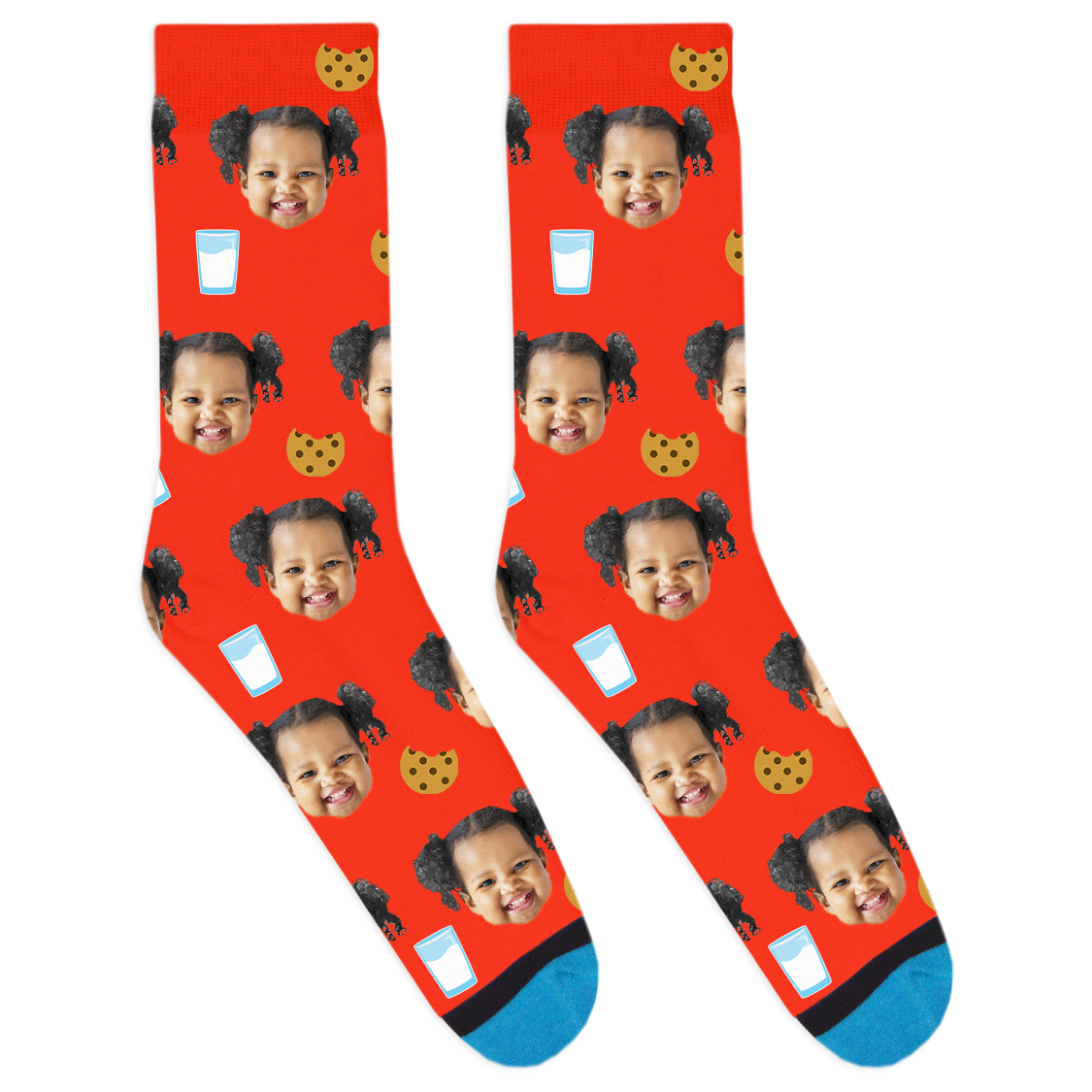 Custom Cookies and Milk Socks