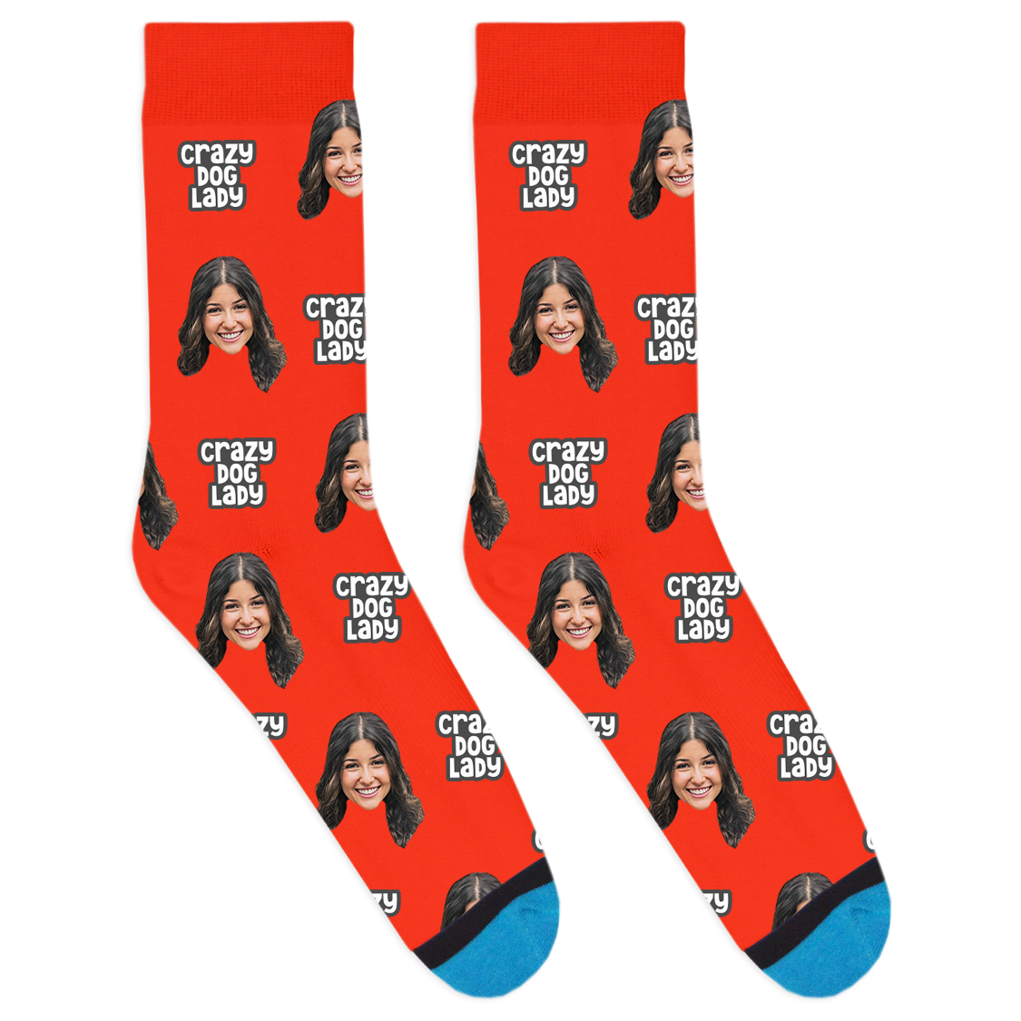 Custom Crazy Dog Lady Socks