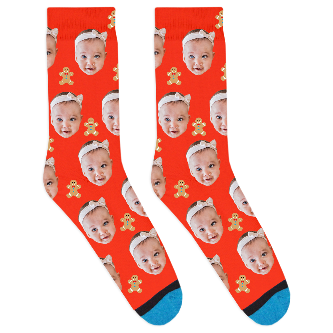Custom Gingerbread Socks
