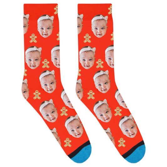 Custom Gingerbread Socks