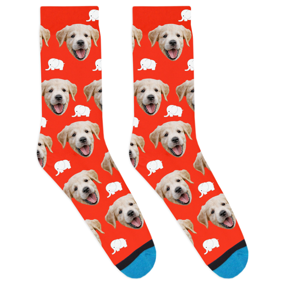 Custom White Elephant Socks