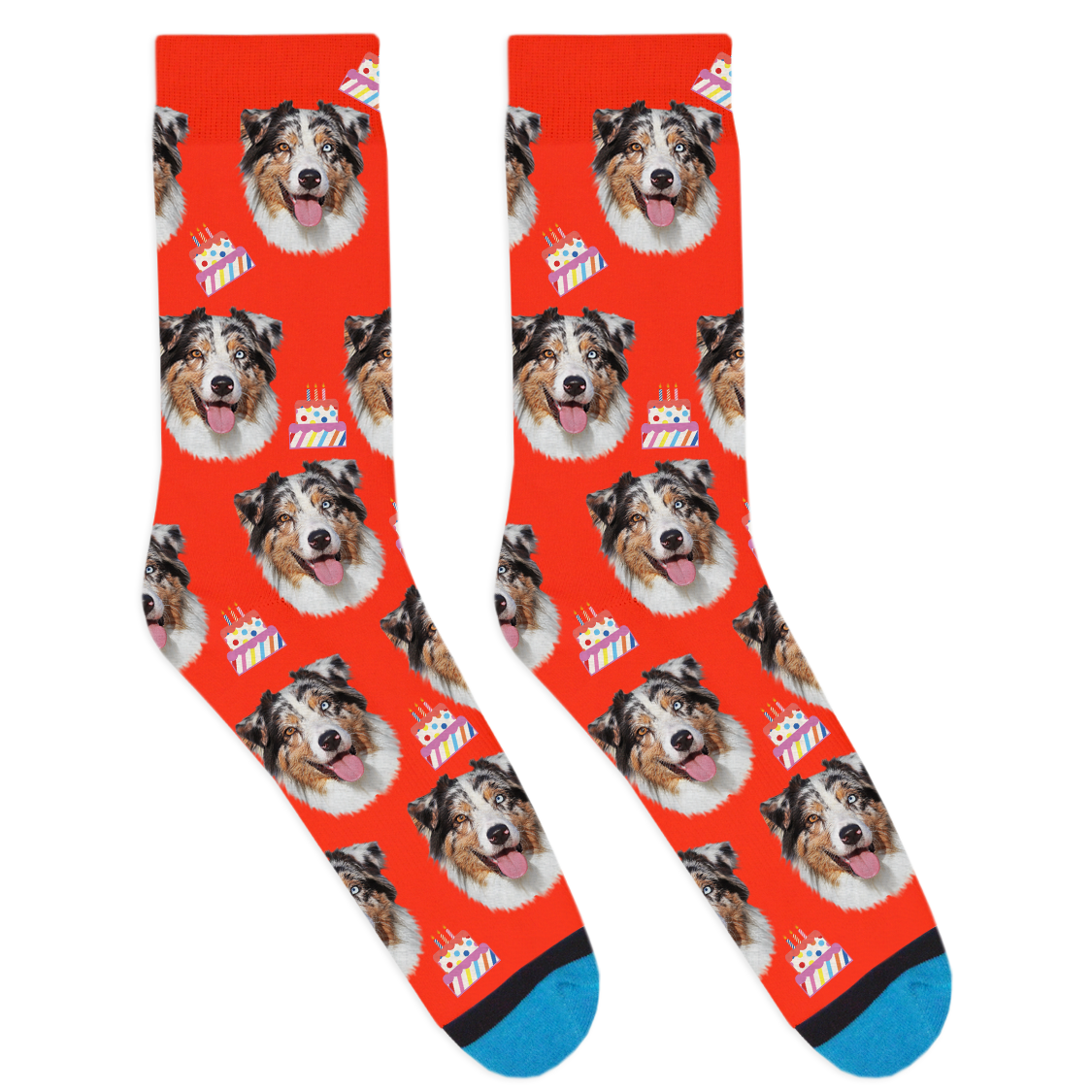 Custom Birthday Cake Socks