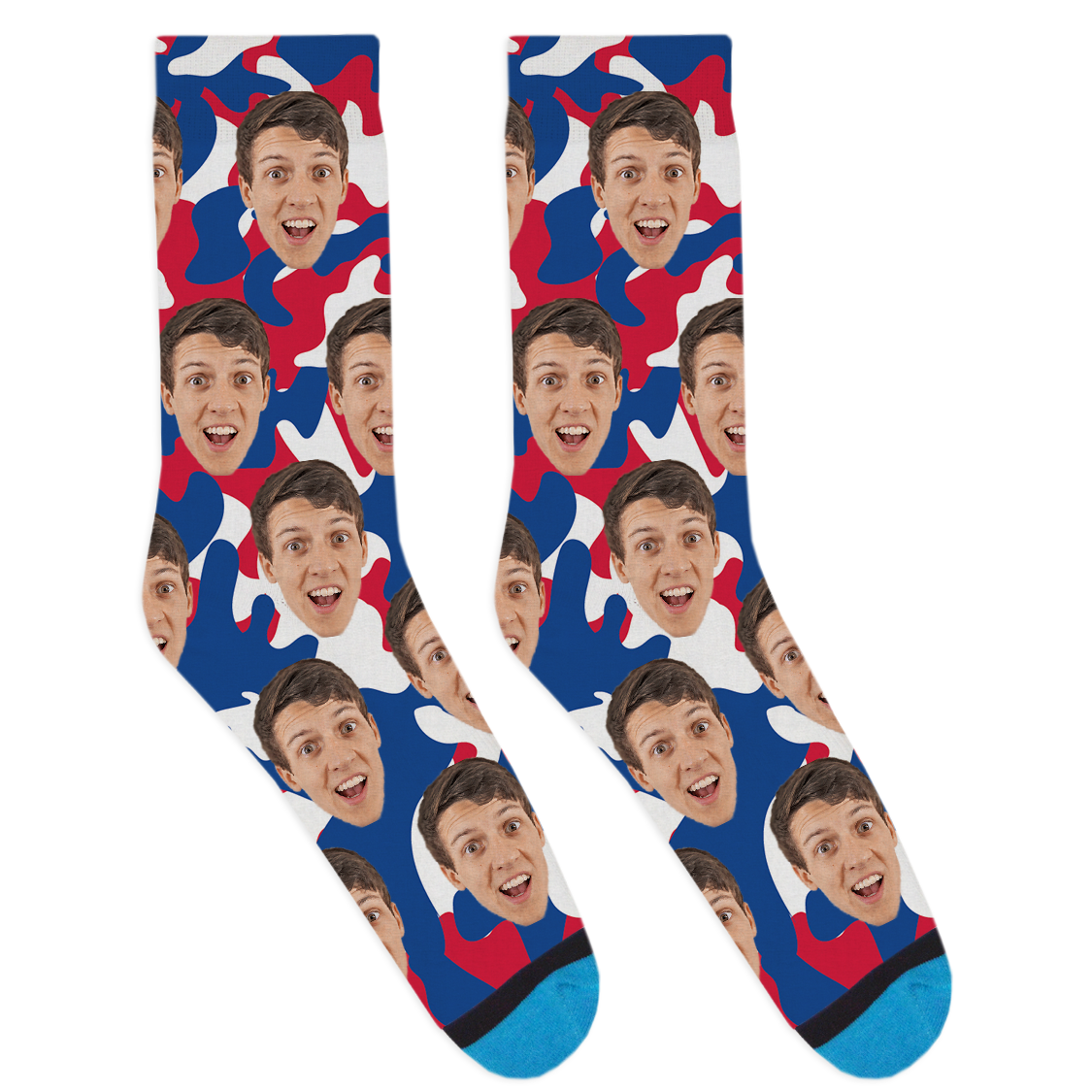 Custom Fourth of July Camo Socks