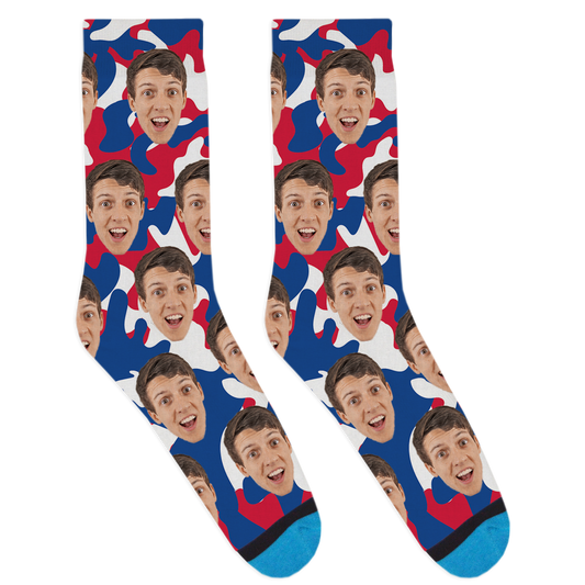 Custom Fourth of July Camo Socks