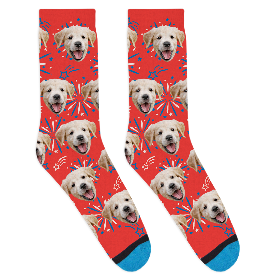 Custom Fourth of July Fireworks Socks