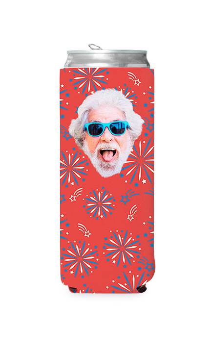 Custom Fireworks Can Cooler