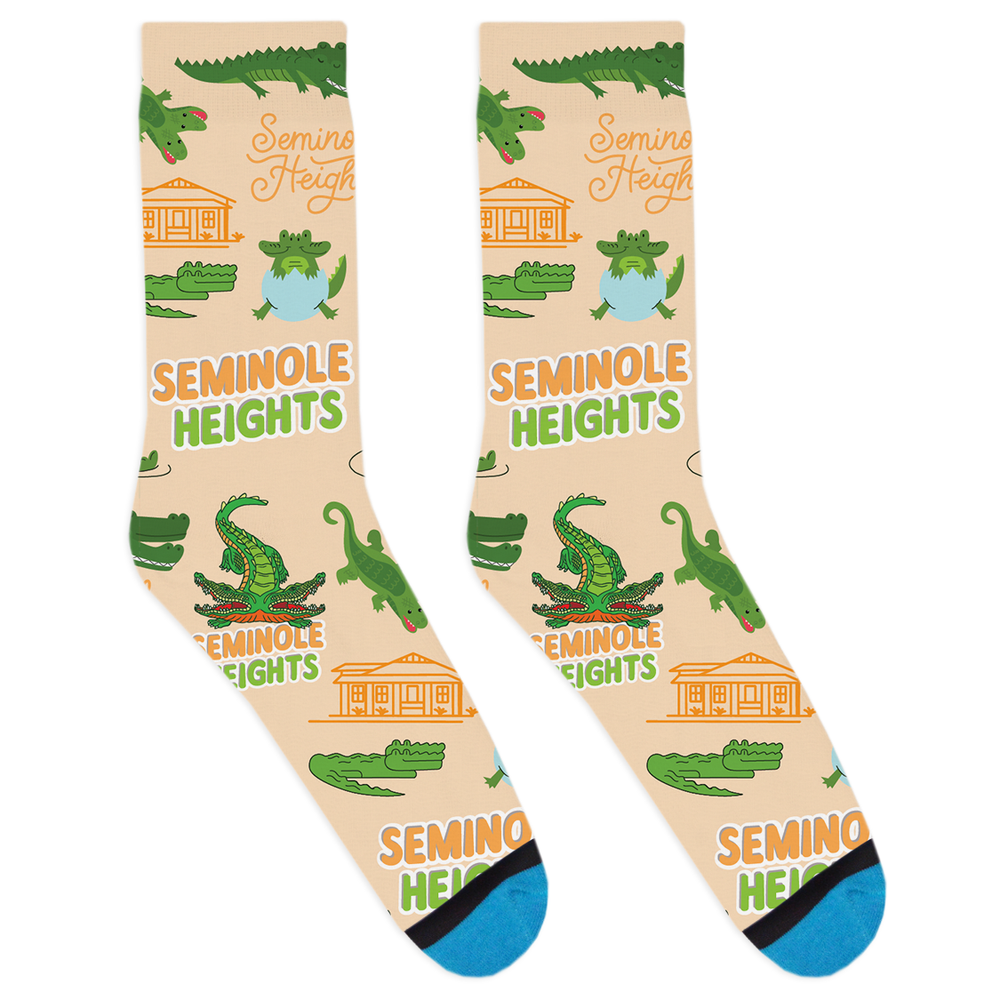 Seminole Heights Double Headed Alligator Socks
