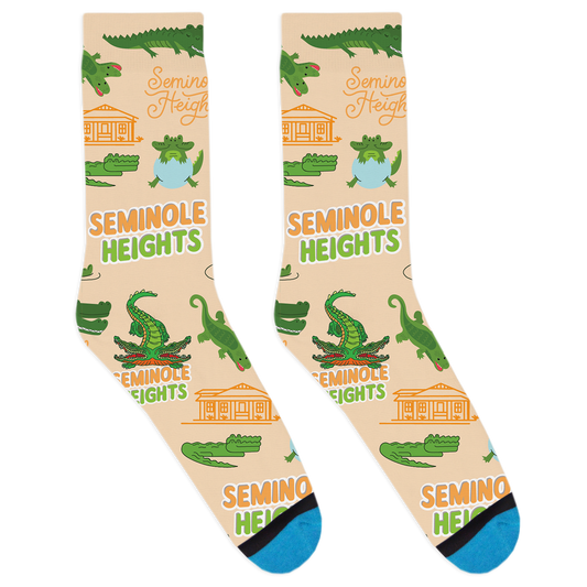 Seminole Heights Double Headed Alligator Socks