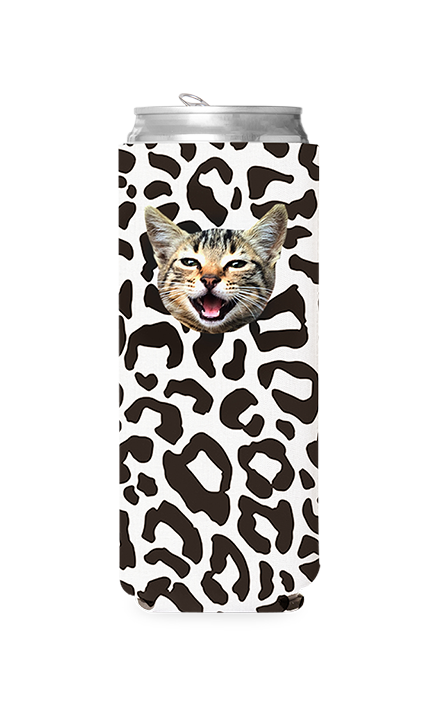 Custom Snow Leopard Can Cooler
