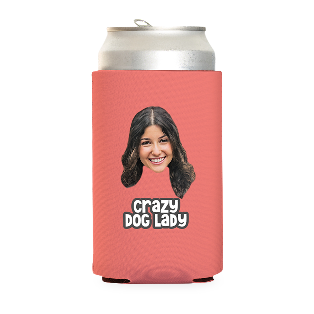 Custom Crazy Dog Lady Can Cooler