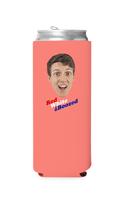 Custom Red White and Boozed Can Cooler