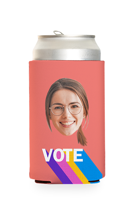 Custom Colorful Vote Can Cooler