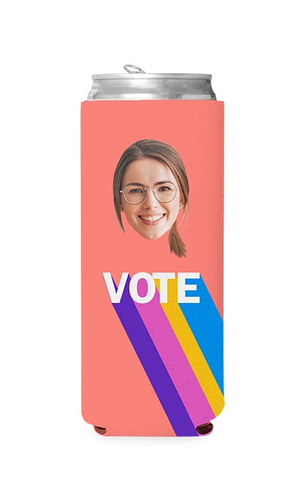 Custom Colorful Vote Can Cooler