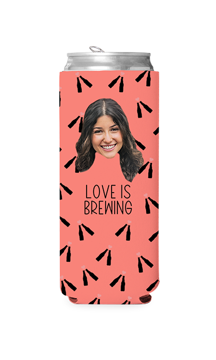 Custom Love is Brewing Can Cooler