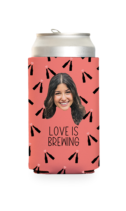 Custom Love is Brewing Can Cooler