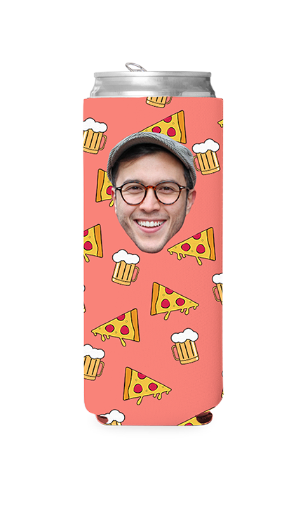 Custom Beer and Pizza Can Cooler