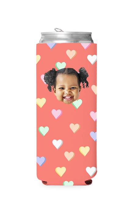 Custom Candy Hearts Can Cooler
