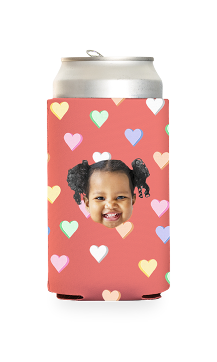 Custom Candy Hearts Can Cooler