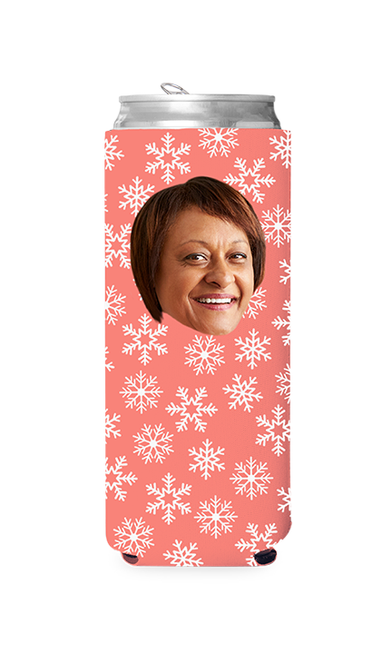 Custom Snowflakes Can Cooler