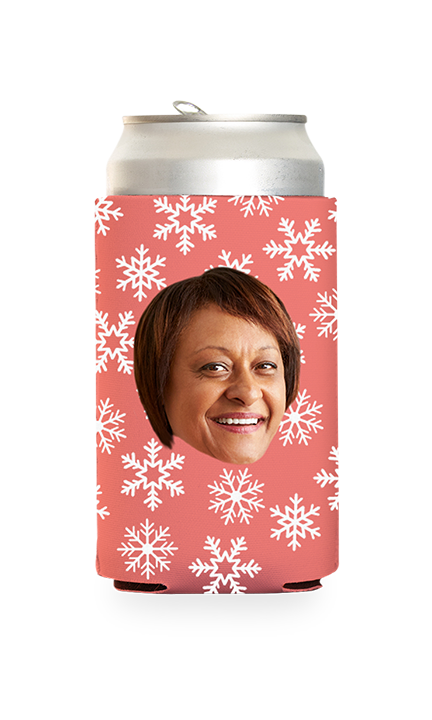 Custom Snowflakes Can Cooler