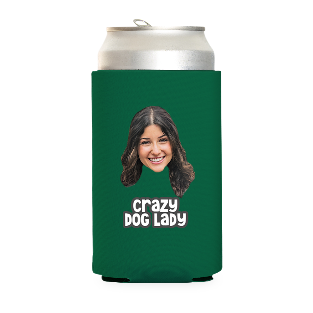 Custom Crazy Dog Lady Can Cooler